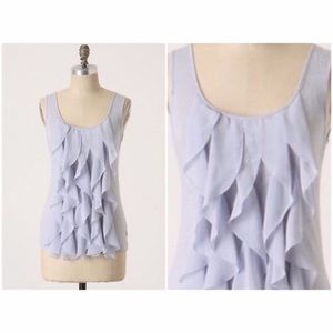 Deletta Anthropologie Ruffle Tank